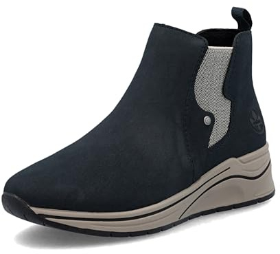 Rieker N9561-14 Schlupfstiefel Synthetik Damen in blau - Gr. 40