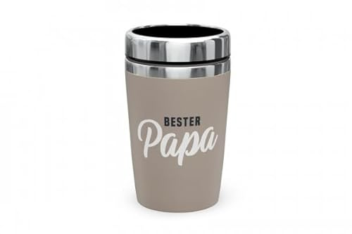 Thermobecher Isolierbecher Thermo Kaffeebecher To Go 240ml Thema: Mama/Papa/Emotionen (Bester Papa - Graubraun - 3887551)