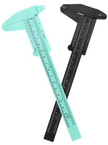 Mini Calibrador de Plástico Portátil 150mm, Juego de 2 Piezas