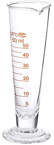 Gatuida Vaso Medidor De Vidrio Transparente Con Base Estable y Graduación Elevada Para Medición Precisa Laboratorio y Cocina