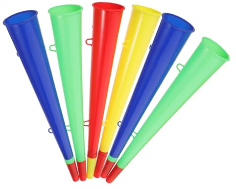 Supvox 6stücke Kunststoff Trompete Für Sportfans Sportspiel Trompete Plastiktrompete Für Spiele Leuchtende Farben Spielhorn