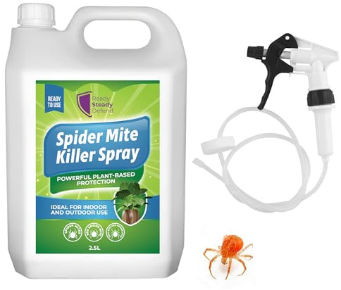 Spider Mite Killer Spray 2.5L | Large Plant Protection | Controls Red Spider Mites, Aphids, Whiteflies & More | Ideal for Large Gardens & Greenhouses | Fruits, Vegetables & Flowers