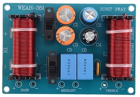 Rastapulz Filtre de fréquence pour haut-parleur 150 W 3 voies haute-basse 4-8 ohms pour haut-parleur