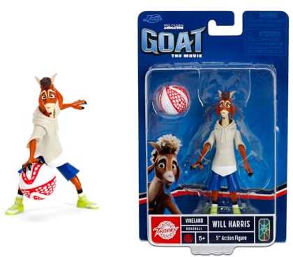 Jada Toys Goat The Movie-figuren Will (15 cm) – rörlig samlings- och actionfigur från Goat The Movie, med baskettillbehör, 1:12 actionfigur med ledpunkter, från 8 år