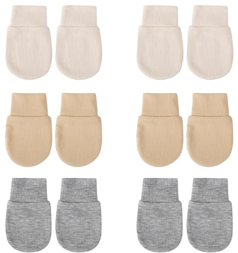 DRESHOW Neugeborenes Baby Fäustlinge Kleinkind Handschuhe Keine Kratzer Fäustlinge Baumwolle Handschuhe für 0-6 Monate