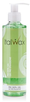 Italwax Gel avant épilation - 250ml - Préparer la peau à l'épilation à la cire - Aloe Vera - Convient à tous les types de peau
