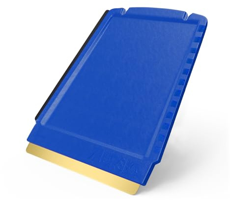 Rascador de hielo para coche, hoja de latón, raspador de hielo pequeño para coche, rascador de hielo 4 en 1, raspador de hielo pequeño para parabrisas de coche, rascador de escarcha, rascador de nieve