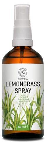 Raumspray mit Lemongrassöl zur Lufterfrischung 100ml - Natürlicher Raumduft mit Naturreinem Ätherischem Lemongrasöl im Kissenspray - Wäschespray - Duftspray - Aromaspray Entspannung