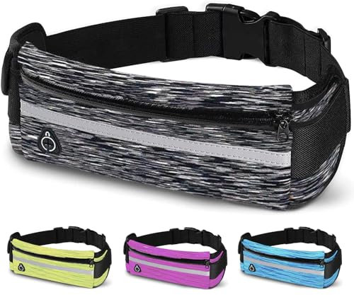 laufgürtel, Handytasche joggen aus Neopren, lauftasche Jogging wasserdicht, mit verstellbarem Riemen für iPhone 14,13,12/Pro/XR/XS/X/8, laufgürtel Handy, Running Belt, joggen Handytasche (Schwarz)