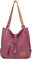 Kono Sac à bandoulière Dos, Multi Fonctionnel Polyvalent Sacs à Main en Toile pour Les Filles Femmes, Crossboby Sacs fourre-Tout, Sac à Dos Durable de Grande capacité Voyage pour Ordinateur (Fuchsia)