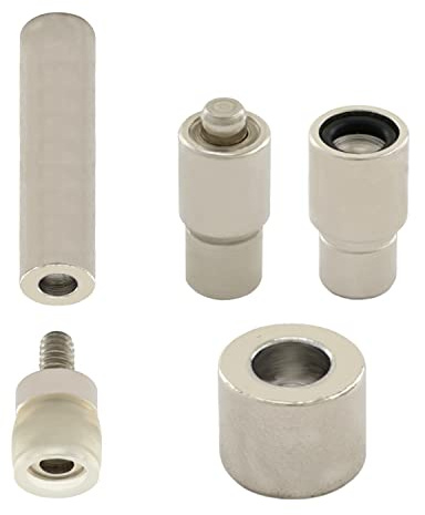 Jersey Druckknopf-Werkzeug für 9,5mm Metall-Druckknöpfe ohne Nähen, mit Einschlagstempel und auswechselbarem Werkzeug, ganz ohne Druckknopfzange
