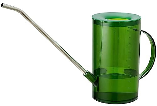 Lizbin Gießkanne für Zimmerpflanzen mit langem Auslauf, Pflanzengießkanne, kleine Gießkannen, Innengießkannen für Zimmerpflanzen, Blumen, Sukkulenten 1L / 34oz (Grün)