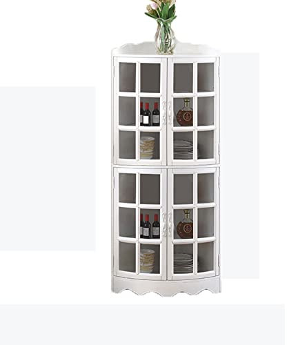 FIONEL Barschrank Eckweinschrank mit 2 Türen und verstellbarem Regal, freistehender Eckspeicherschrank for Badezimmer, Küche, Wohnzimmer oder Schlafzimmer Wine Rack (Size : B)