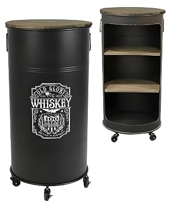 Urban living KANISTERBAR MIT Rollen, SCHWARZES Holz, Normal