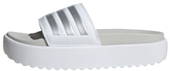 adidas Damen Adilette Platform Slides RUTSCHEN, Cloud White/Zero Metalic/Grey One, 42 EU