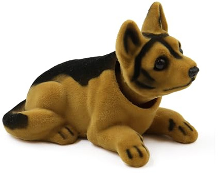 Hihaha Flannel Bobblehead Nodding Shepherd Dog Ornament 1 Pcs | Flannel Bobblehead Nodding Shepherd Dog Ornament, for Dashboard