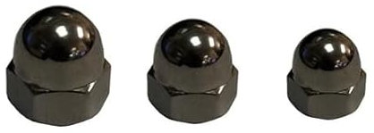 Hutmuttern DIN 1587 Edelstahl Schwarz M10 (50, M 10)