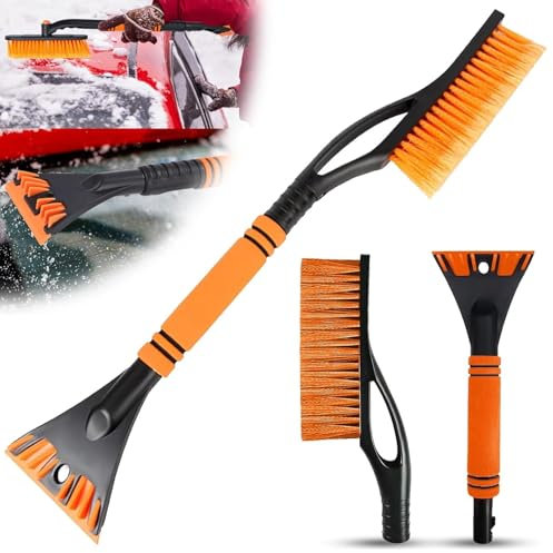 SFSSHUI Eiskratzer Auto Mit Besen,2 In 1 Auto Eiskratzer Schneebürste Eiskratzer Schneebesen Schnee Auto Besen,Abnehmbarer Eiskratzer Langlebiger Scheibenkratzer Auto Für LKW SUV Windschutzscheibe.