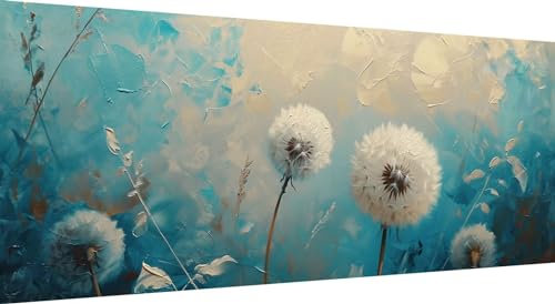 Qiaoqoo Löwenzahn Diamond Painting xxl 250x100cm, 5D DIY Diamant Painting Bilder Blume Diamand Painting Kinder mit Diamond-Painting Zubehör, Groß Diamant kunst Basteln Erwachsene, Home Décor Malerei