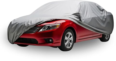 HBCOLLECTION bâche Voiture extérieur Respirante et imperméable Housse de Protection Anti UV, Anti Rayure, Contre la Pluie, Le Soleil, la poussière avec Zip