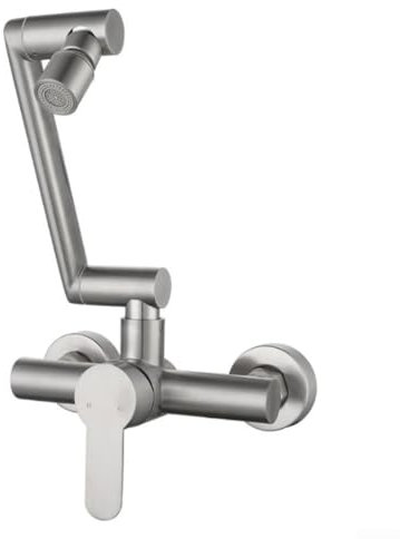 Rubinetto fissato al muro di uso flessibile con le modalità di uscita dell'acqua doppie per la cucina e il bagno