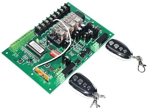 Motor Puerta Corredera, 300 kg por placa de control de la tarjeta de la placa de circuito del reemplazo del motor de la puerta oscilante de la hoja 24VDC,para Puerta de Jardín(10 remotes)