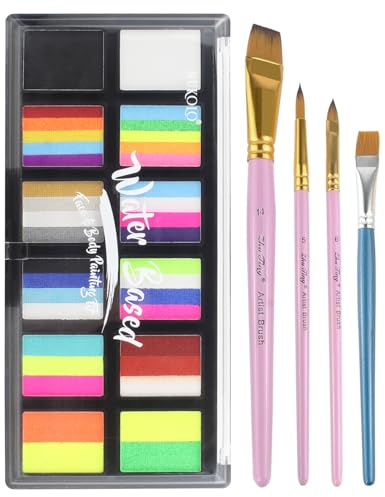 ZENTANMEI Face Painting Kit, Split Cake Face Paint Palette for Halloween