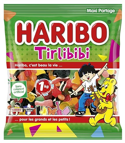 HARIBO - Tirlibibi - Assortiment De Bonbons - Dragées, Réglisse & Plus - Sans Colorants Artificiels - Sachet Vrac 1 kg
