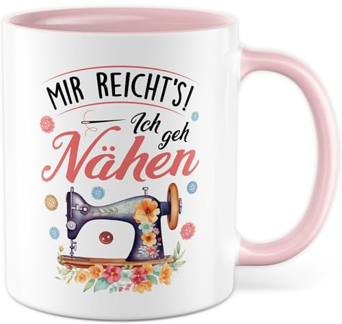 Tasse Nähen Geschenk Jeder Tag an dem ich nähe ist ein guter Tag, Geschenkidee Näherin Nähmaschine Nähzubehör Nähaccesoire Näherin Hobby Kaffee-Becher