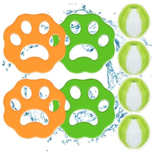 Pet Hair Remover for Laundry, Laundry Balls Hair Catcher Washing Machine Lint Remover Reusable - Pet Fur Laundry Catcher Hair Remover for Bedding Clothes Laundry