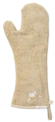 Little Dutch Waschlappen Waschhandschuh Frottee für Baby und Kinder - Little Goose - Newborn Naturals beige