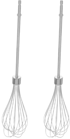 PAMINGONO 2pcs Hand Mixer Beaters Replacement Attachments for Kitchen Use, 12-Wire Stainless Steel Mixing Rods with Elongated and Thickened Design, Compatible with Electric Hand Mixers