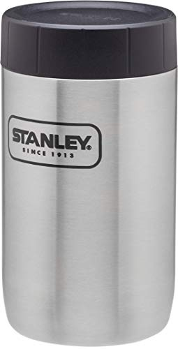 Stanley Adventure Series Vacuum Food Jar .41 Liter Navy Accent Double Wall Vacuum Insulation 18/8 Stainless Steel Leak Proof Packable No inner shoulder for easy eating Unbreakable