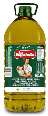 LA ESPAÑOLA Aceite de Oliva Virgen Extra Selección Mediterránea, Garrafa 5L, AOVE de Sabor Equilibrado Ideal para Cocinar y en Crudo