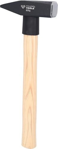 BRILLIANT TOOLS BT073080 Låssmedshammare med hickory-skaft, 800 g [Powered by KS TOOLS]