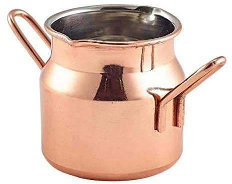 Genware Mini Copper Milk Churn 2.5oz / 70ml - Pack of 12