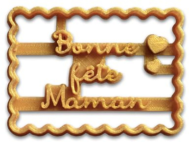 La Boite à Cookies Emporte-pièce Petit Beurre Bonne fête Maman Coeur