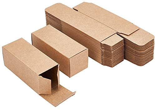 BENECREAT 45 st brunt kraftpapper låda presentförpackningar låda för presentförpackning, jul, bröllop, festgåvor, födelsedag, smycken, choklad, 9,1 x 3,7 x 3,6 cm