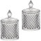 Cotton Ball and Swab Holder Organizer Home Decor Clear Glass Storage Jars with Lid Bathroom Vanity Accessories Bedroom Decor Apothecary Sugar Jars Candle Holder Storage Organiser for Room Kitchen 2Set