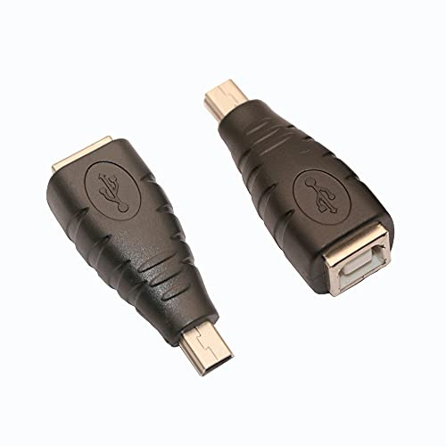 rgzhihuifz USB 2.0 Type B to Mini USB 5-Pin Type B Female/Male Adapter - 2 Pack