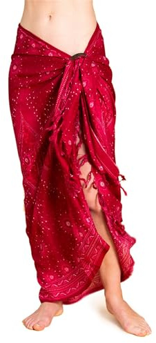 PANASIAM Sarong Peacock V22 fuchsia, 250x113cm