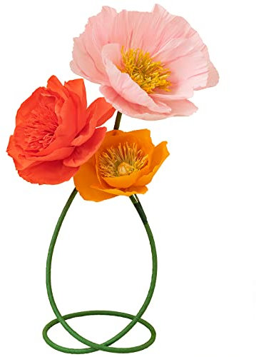 MEJOY 40,6 cm 3D-Papier-Blumendekoration für Wand, Giant Paper Flowers, große handgemachte Papierblumen (Orange Red/Orange Yellow/Pink, Set mit 3)