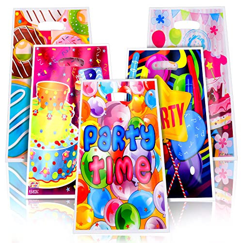 25 Stück Party Geschenktüten Kinder Geburtstagstüten, 25,5 × 17 cm Mitgebsel Tüten Kindergeburtstag Partytüten Geburtstag Candytütchen für Mädchen Jungen (5 Arten)