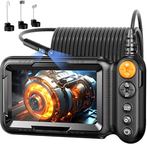 Daxiongmao Boroscope, caméra endoscope avec lumière, endoscope étanche IP67, caméra d'inspection HD 1080P, caméra d'endoscope avec lumière, caméra d'endoscope flexible, gadgets pour homme