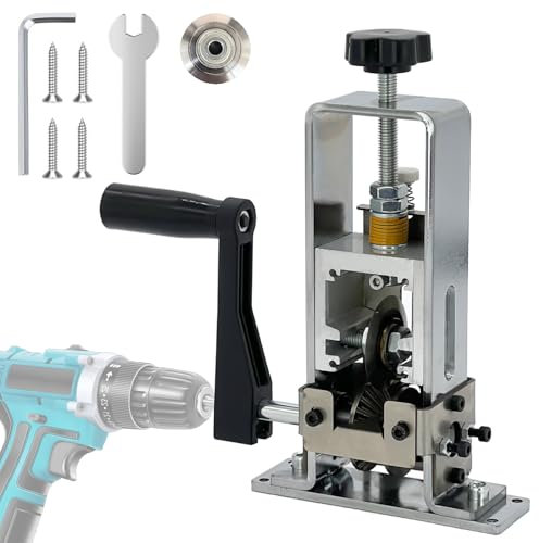 LILOOVKE Wire Stripper 1-25mm Tool Wire Stripper Machine for Hand Crank or Drill Powered Manual Can be Fixed or Removed Cable Stripper for Copper Scrap Recycling（Silver）