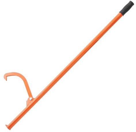 VEVOR Veddomkraft, 1 180 mm, vedlyftare Ø 81 cm, robust stålträdstam med justerbar lutningskrok, skogsverktyg för rullning och åtdragning av stockar