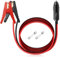 HATMINI 10FT Abrazadera de cocodrilo de a cable de encendedor de cigarrillos macho, 12 V/24 V 18 AWG encendedor de cigarrillos macho a clips de batería Cable de extensión adaptador con fusible de 10 A