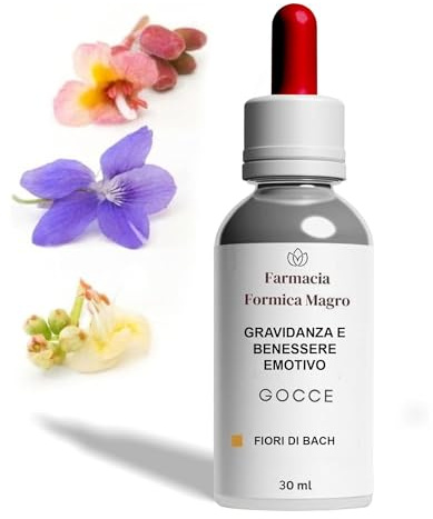 Bach-blommor droppar 30 ml naturligt stöd för gravida kvinnor, återställer balans och lugn, alkoholfri - Farmacia Formica Magro