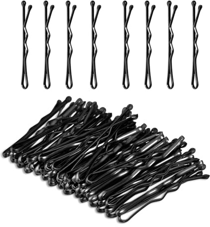 Uppsättning av 60 Bobby Pins 4,5 cm metall hårklämmor kvinnor med vågprofil återanvändbara små hårnålar för bullar, updos och vardagsutseende