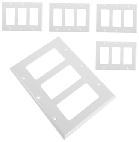 Operitacx 5piezas Cubiertas Decorativas De Interruptores Gang Placas De Pared Termoplásticas Para Cocina y Baño Estilo Moderno y Duradero